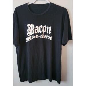 Eggslut T-Shirt Womans Sz. XL Black Bacon Eggs N Cheese See Pics for Measurement